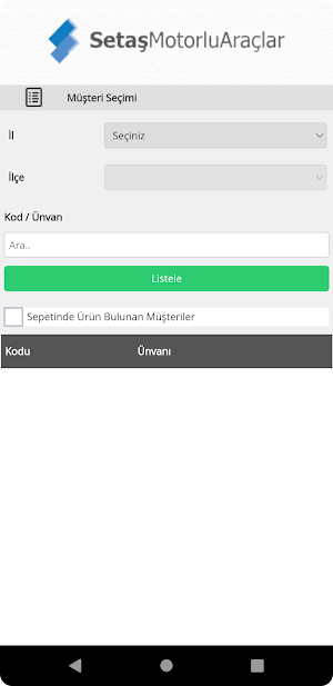 Setaş B2B Screenshot 1