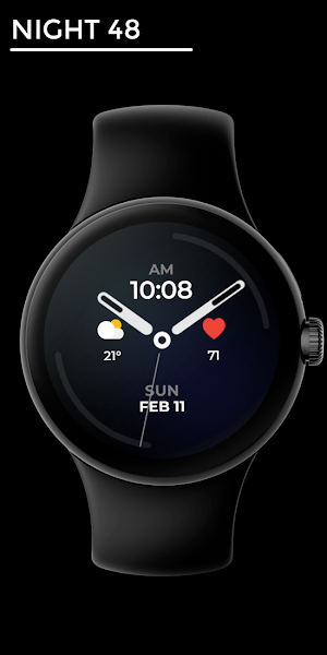 Night 48 - watch face Screenshot 0