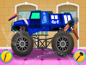 Monster Truck Cleanup: Car Repair & Fix It Game Screenshot 0
