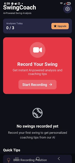 SwingCoach AI: Ballpark App Screenshot 2