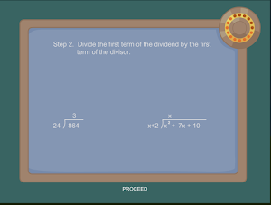Dividing a Polynomial by a Binomial Screenshot 1