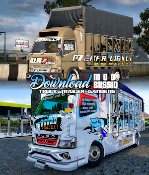 Download Mod Bussid Truk Trailer Gandeng Screenshot 0