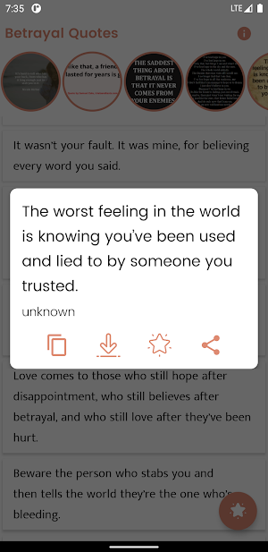 Betrayal Quotes and Sayings Screenshot 1