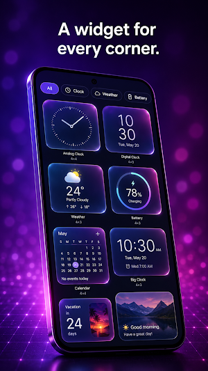 Crystal Glass Widgets Pro Screenshot 0