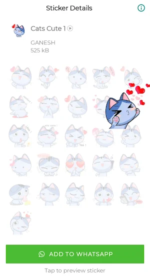 Cute Cat Stickers Screenshot 3