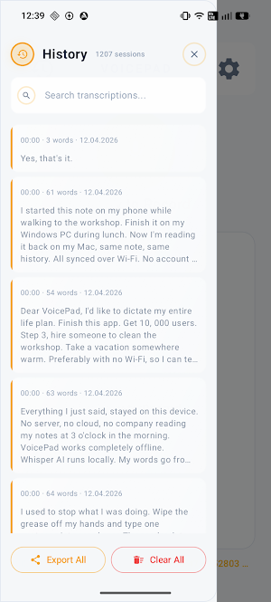 VoicePad AI Screenshot 1