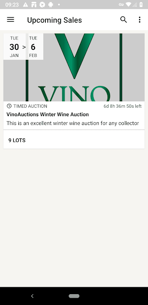 VinoAuctions Screenshot 0