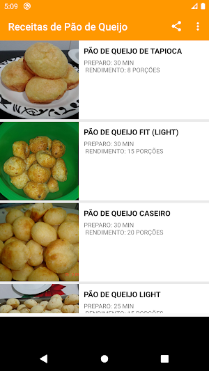 Receitas de Pão de Queijo Screenshot 0