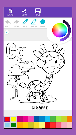 Alphabet Animal Coloring Book Screenshot 2