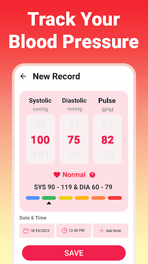 Blood Pressure App: Heart Rate Screenshot 1