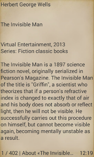 The Invisible Man by H.G.Wells Screenshot 1