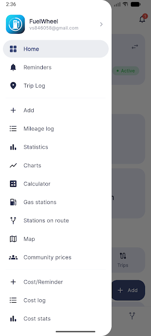 FuelWheel: Fuel & Costs Screenshot 1
