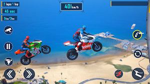 Superhero Tricky Bike Race Screenshot 3
