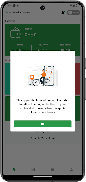 Vender Delivery Screenshot 1