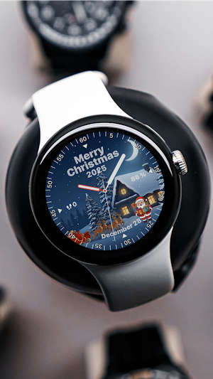 Christmas Glow Watch Face Screenshot 0