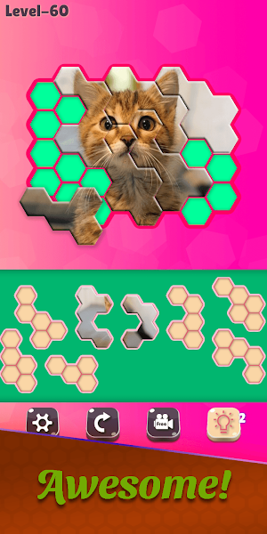 Block Hexa Puzzle - Cats Jigsaw Screenshot 1