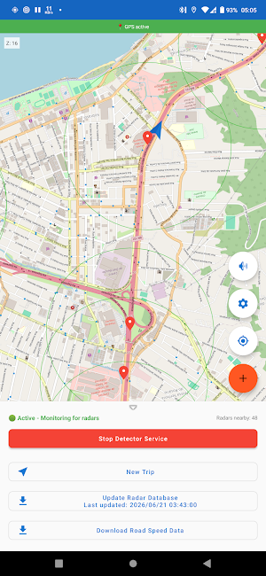 Radar Speed Camera Detector Screenshot 1