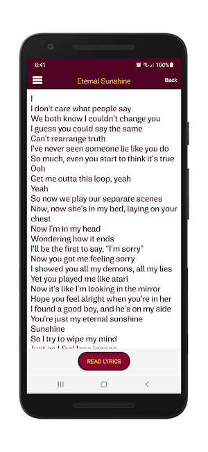 Ariana Grande Lyrics Wallpaper Screenshot 3