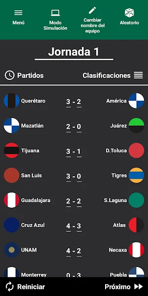 Simulador de la Liga Mexicana Screenshot 0