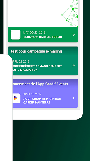 Cardif Events Screenshot 1