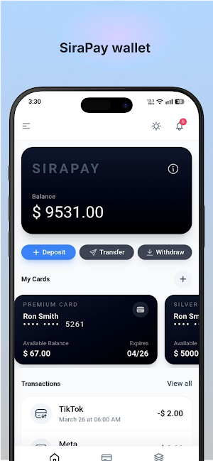 SiraPay – Private Virtual Card Screenshot 0