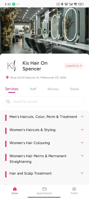 KIS Booking Screenshot 0