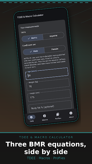 TDEE & Macro Calculator Screenshot 0
