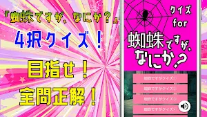 クイズ for 蜘蛛ですが なにかゲームアプリ Screenshot 0