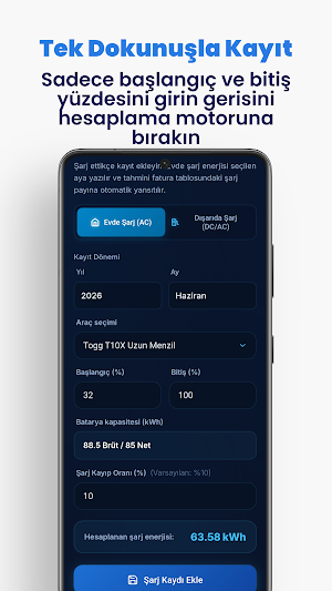 Evden Şarj Takibi Screenshot 3