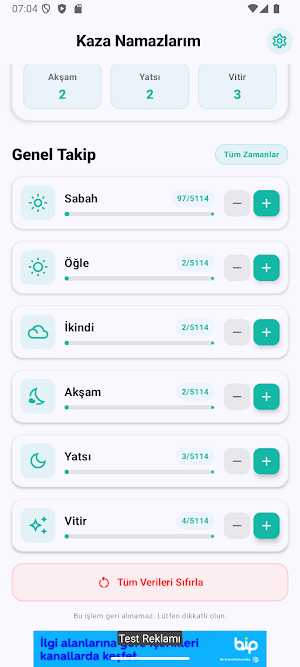 Kaza Namazlarım Screenshot 2
