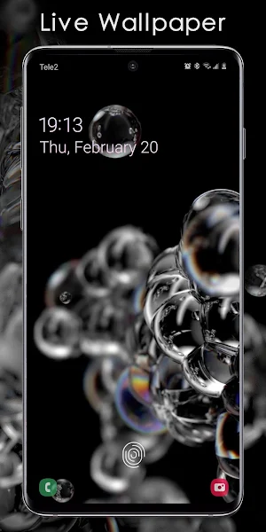 Galaxy S20 Video Wallpaper Black Screenshot 2