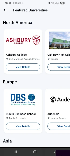 NAC Travel Study Abroad App Screenshot 1