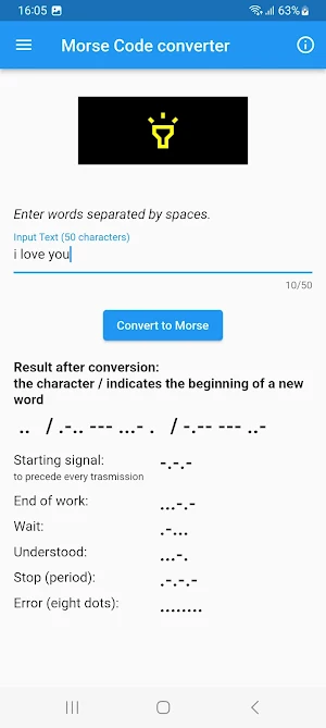 Morse Code Screenshot 0