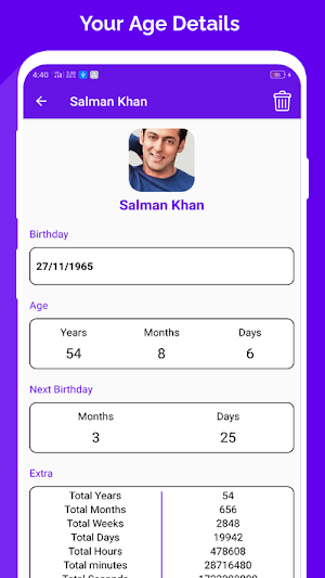 Age Calculator & Date of Birth Calculator Screenshot 3