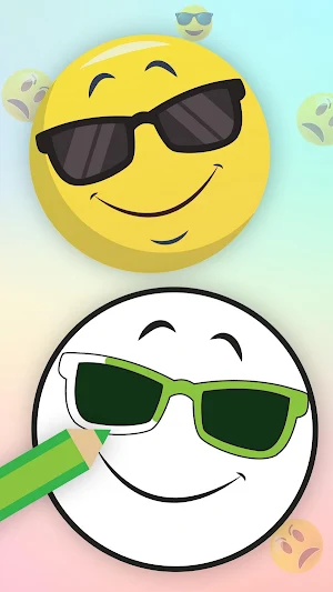 My Emoji Coloring Book Game – Paint Emojis Screenshot 1