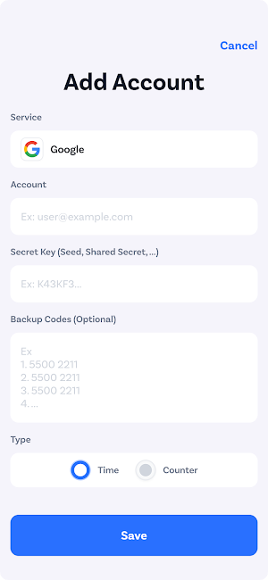 Authenticator App Screenshot 2