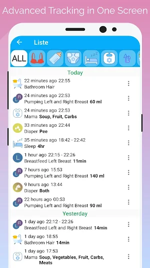 Baby tracker day by day - feeding, sleep, diaper Screenshot 1