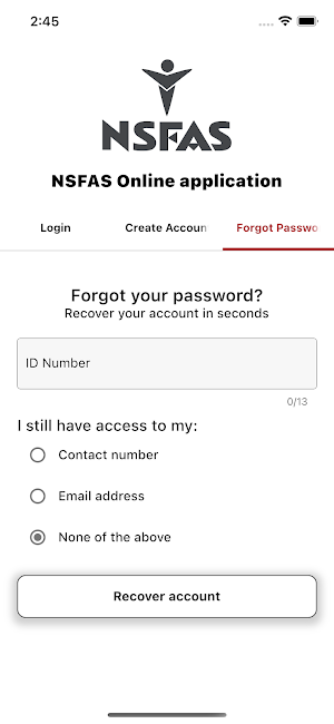 NSFAS Screenshot 2