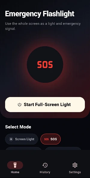 Emergency Flashlight SOS Screenshot 1