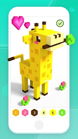 Color by Number 3D - Voxel Pixel Art Coloring Book Screenshot 3