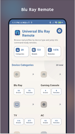 Universal Blu Ray Remote Screenshot 0