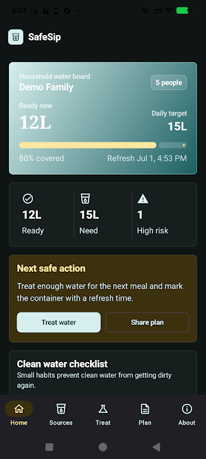 SafeSip: Water Safety Planner Screenshot 0