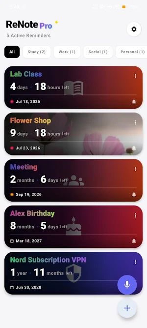 ReNote: Smart Reminder & Alarm Screenshot 2