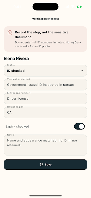 NotaryDesk: Client Checklists Screenshot 3