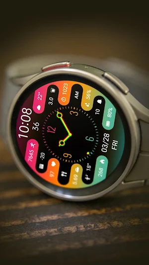 ZKin Watch Colorful Clock Screenshot 1
