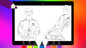 Coloring Football Players Screenshot 2
