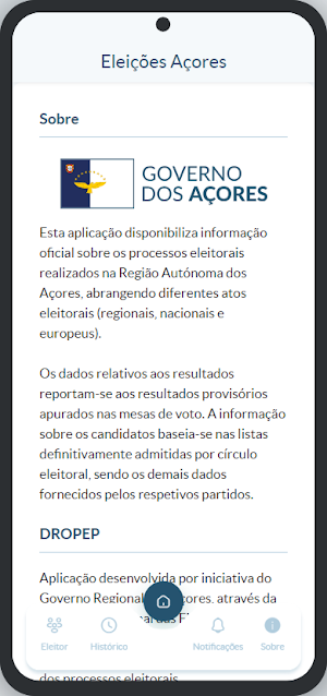Eleições Açores Screenshot 2