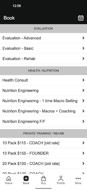 Evolve Health & Performance Screenshot 1