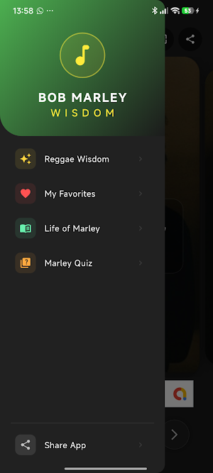 Bob Marley Quotes & Quiz Screenshot 1