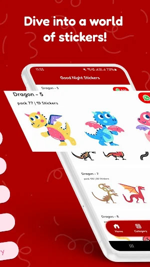Dragon Stickers Screenshot 1